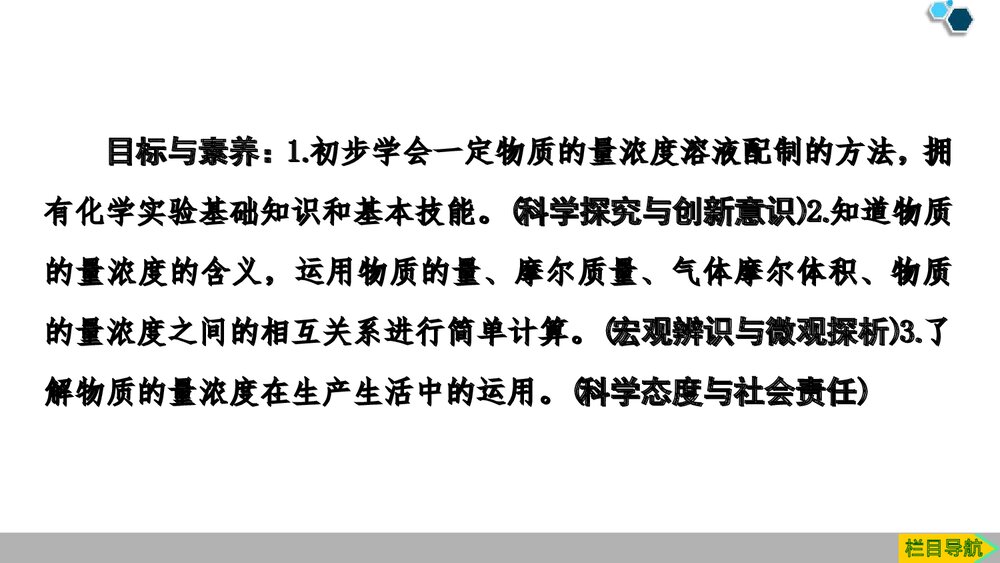 人教版必修1第2章第3节第3课时《物质的量浓度》PPT课件2