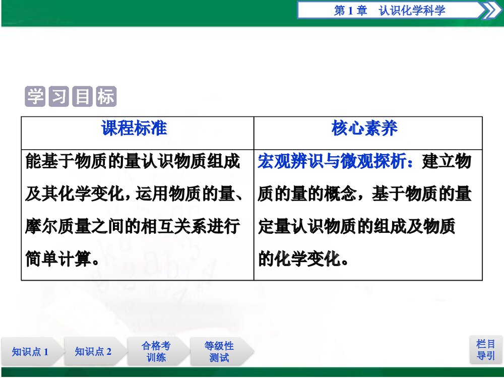 化学 第3节 第1课时物质的量及其单位·摩尔质量PPT课件2