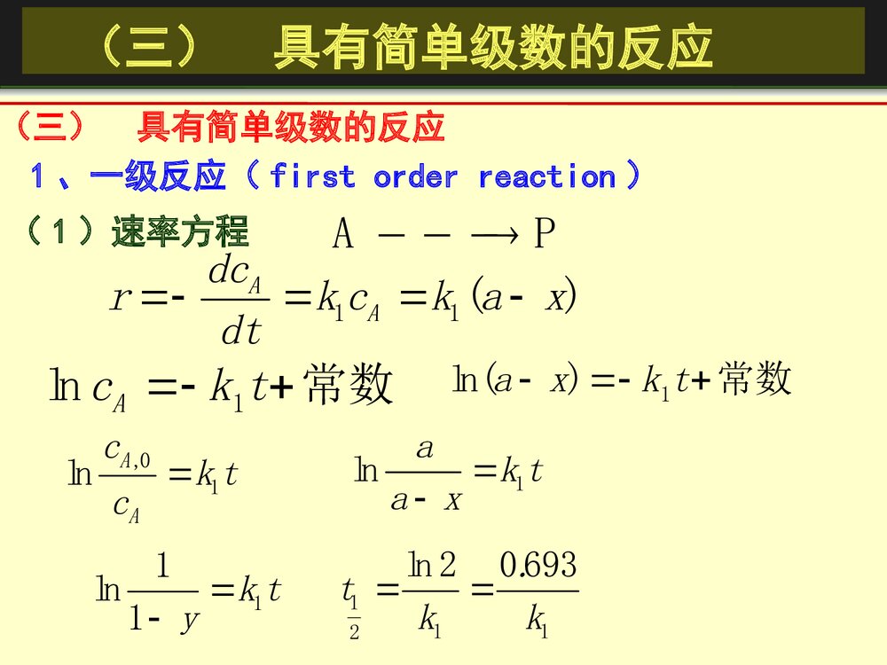 《第十一章 化学动力学基础》物理化学优秀PPT课件6