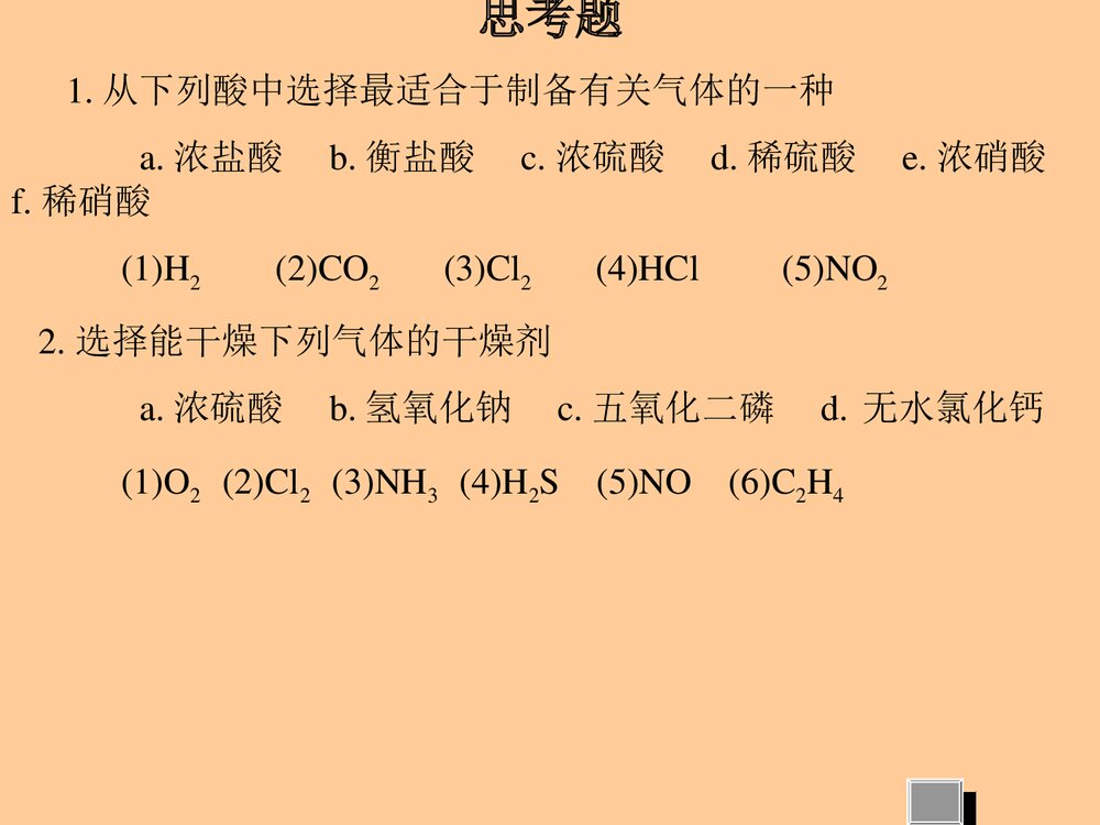 高中化学实验总复习PPT课件5