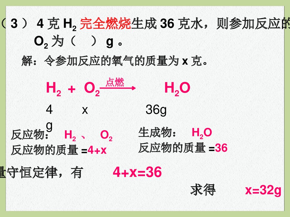 粤教版九年级化学上册4.3《质量守恒定律 生命之源·水》PPT课件5