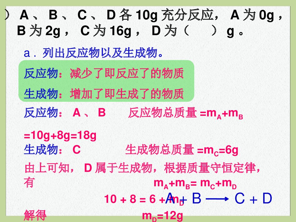 粤教版九年级化学上册4.3《质量守恒定律 生命之源·水》PPT课件6