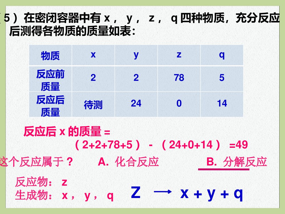 粤教版九年级化学上册4.3《质量守恒定律 生命之源·水》PPT课件7