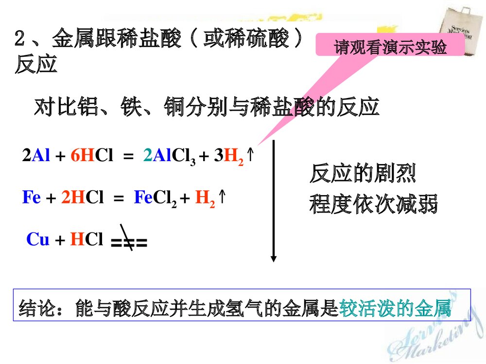 粤教版九年级化学下册6.2《金属的化学性质》PPT课件7