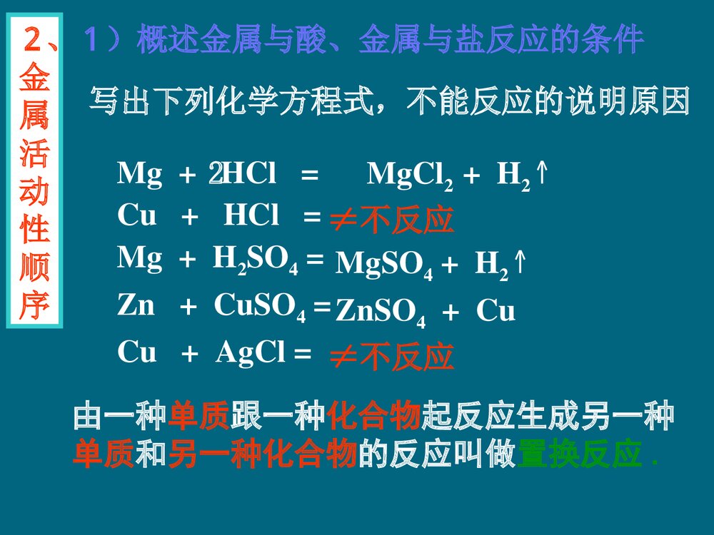 初中九年级化学·金属及金属活动性顺序PPT课件下载7