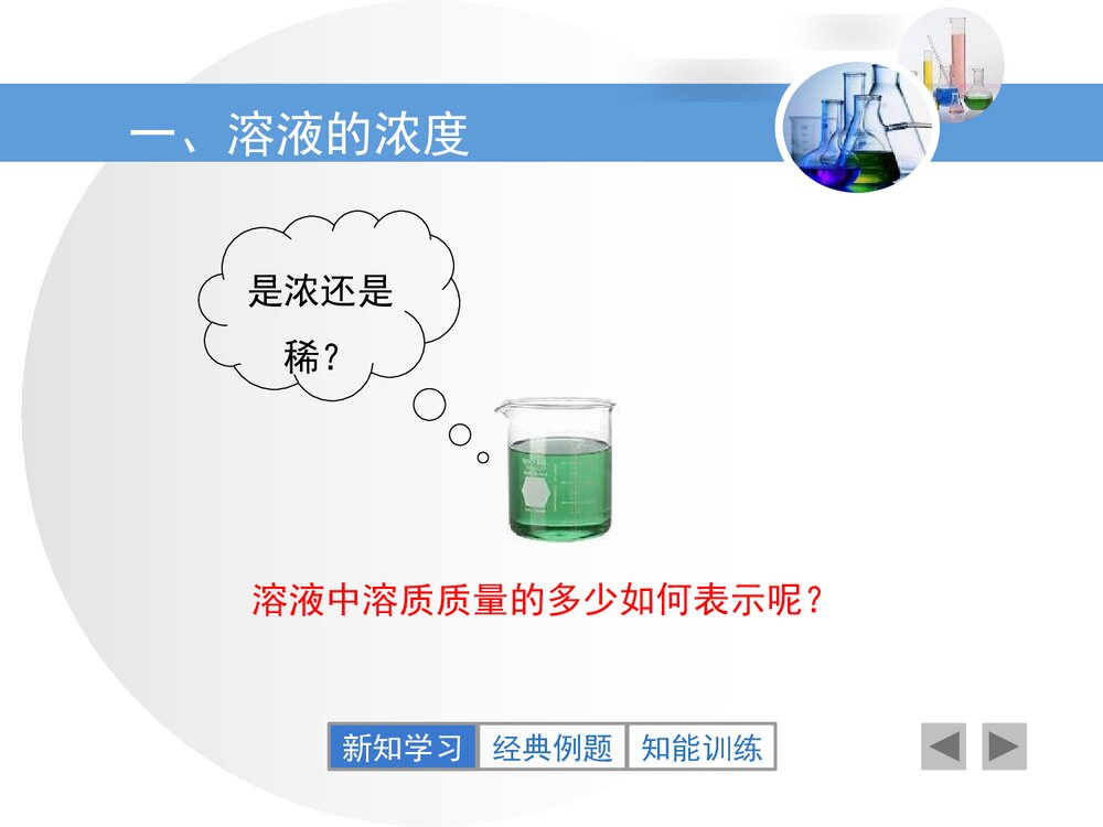 粤教版化学九年级下册7.3《溶液浓稀的表示》PPT课件下载4