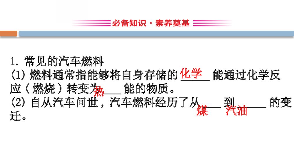 鲁科版化学20版必修二《微项目研究车用燃料及安全气囊—利用化学反应解决实际问题》PPT课件2