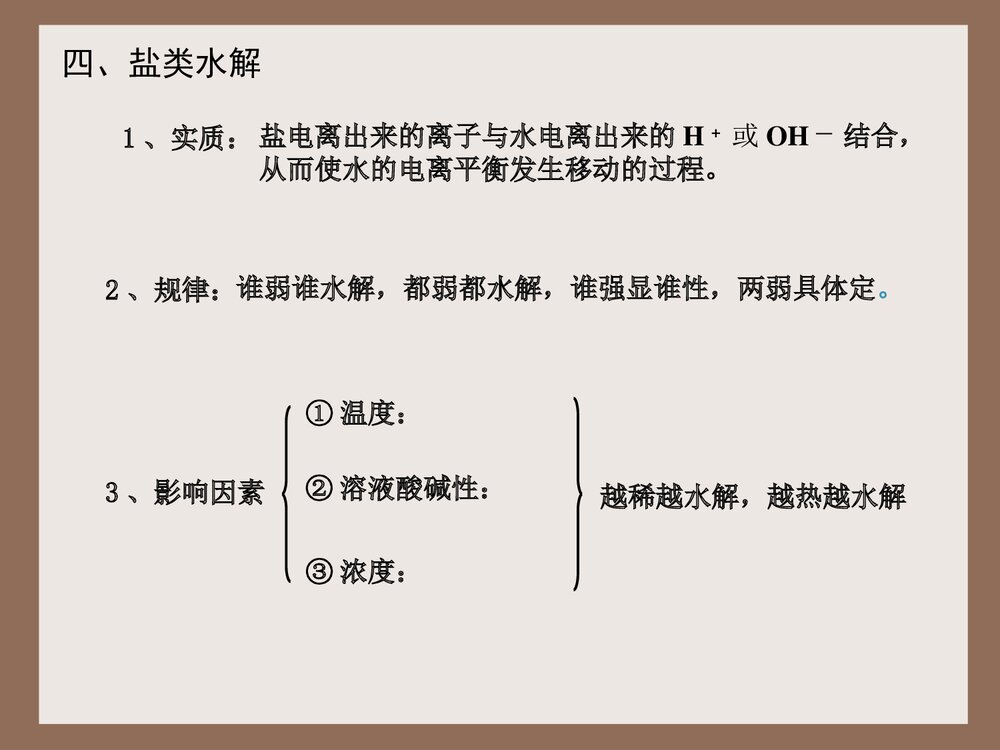 高二选修4化学 第三章复习课件PPT下载10