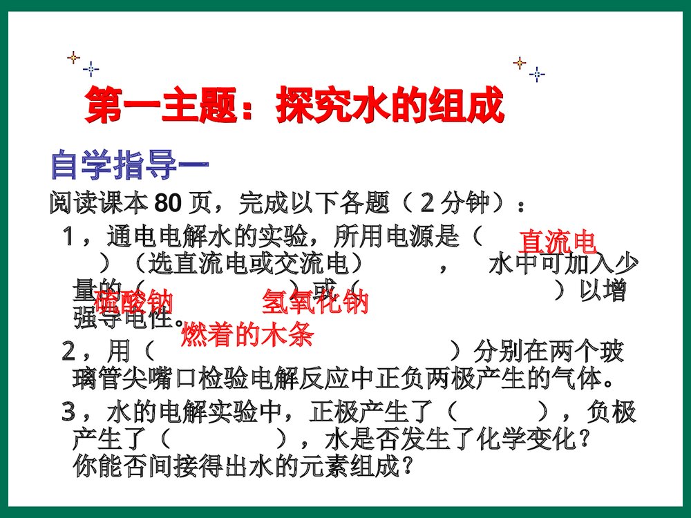 九年级化学《4·3水的组成》PPT课件下载3