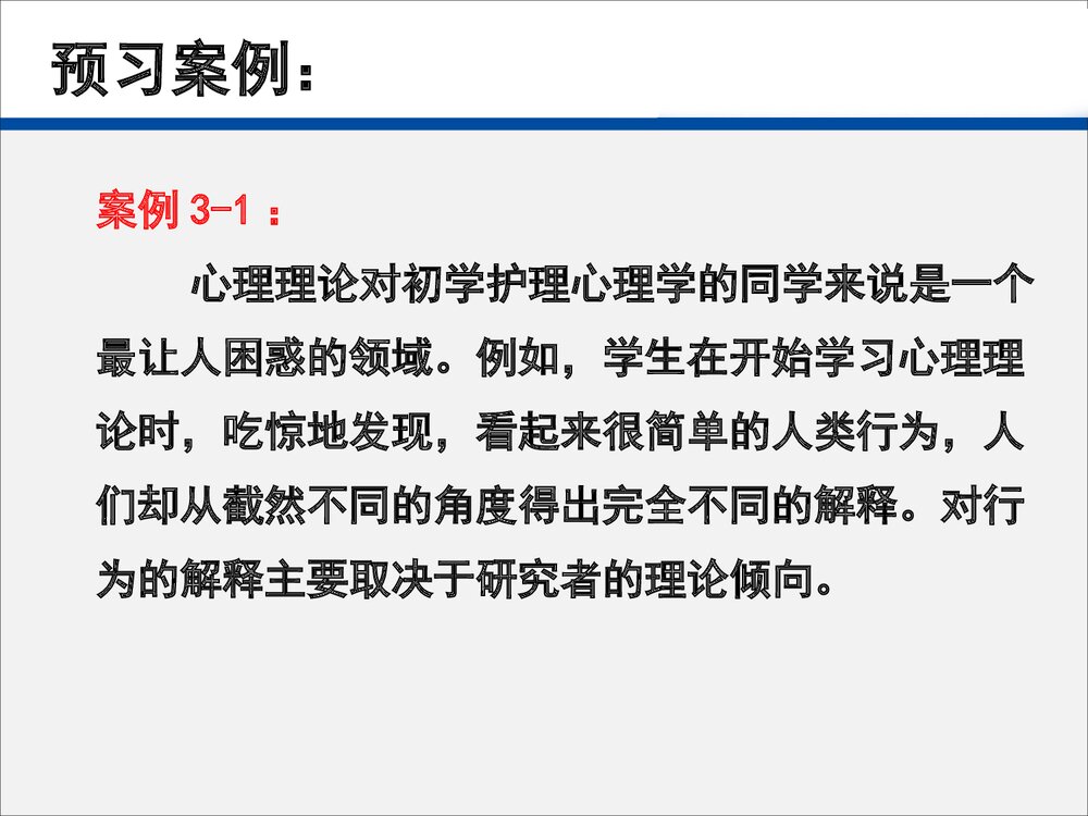 护理心理学《第三章 心理学的基本理论》PPT课件下载4