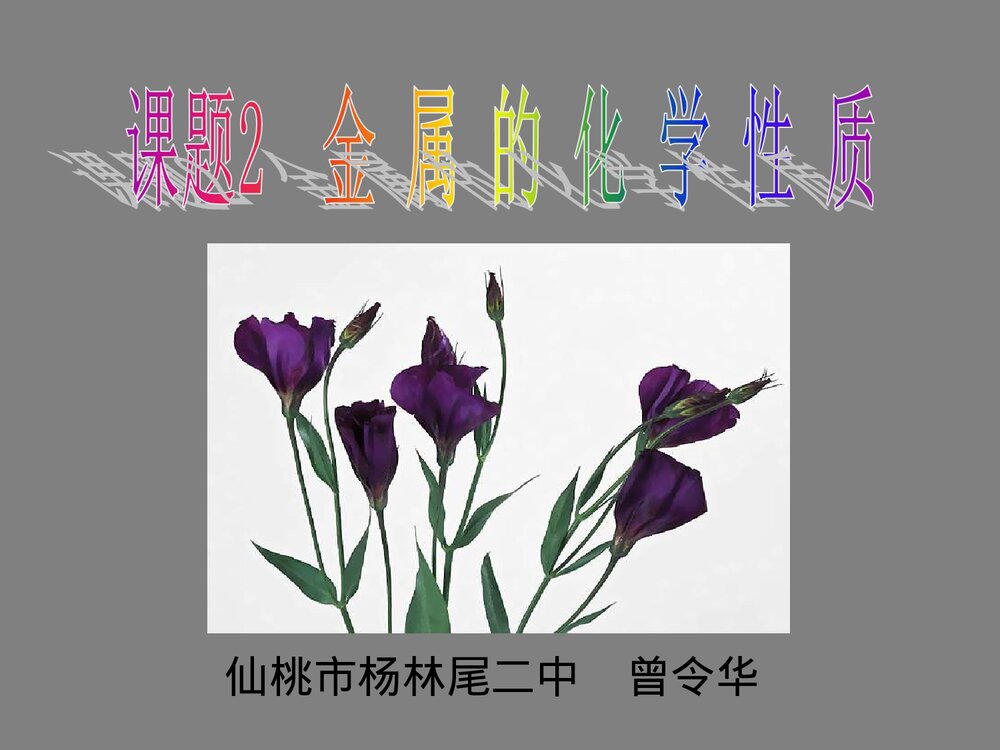 人教版九年级化学《第八单元课题2金属的化学性质》PPT课件下载1