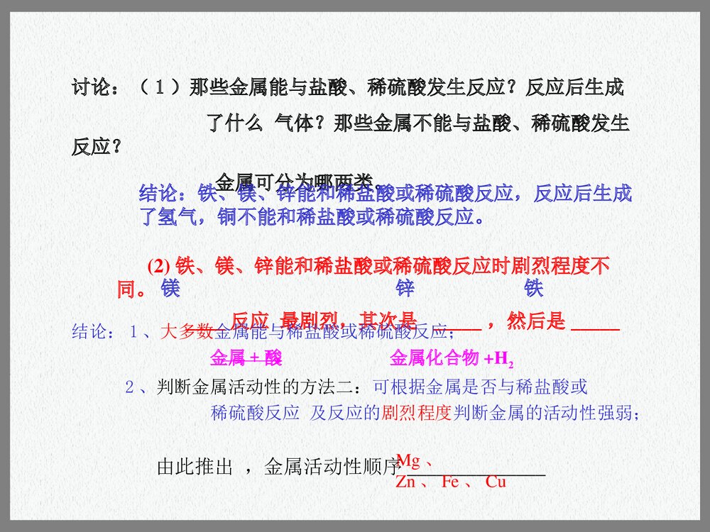 人教版九年级化学《第八单元课题2金属的化学性质》PPT课件下载10