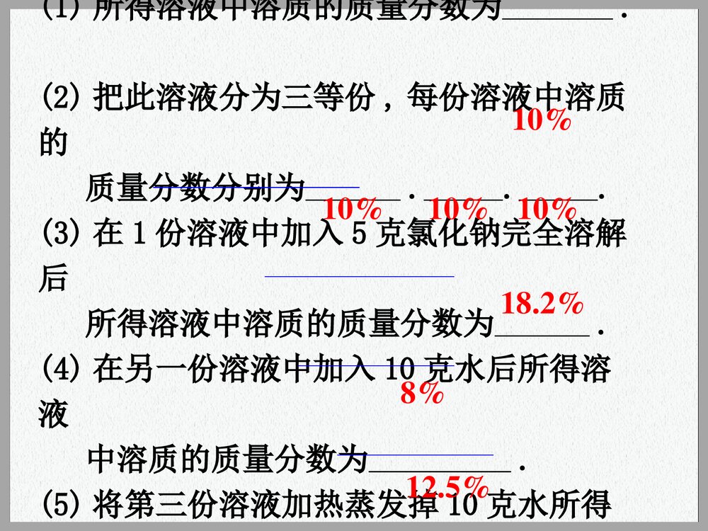 化学·课题3溶液的浓度PPT课件下载10
