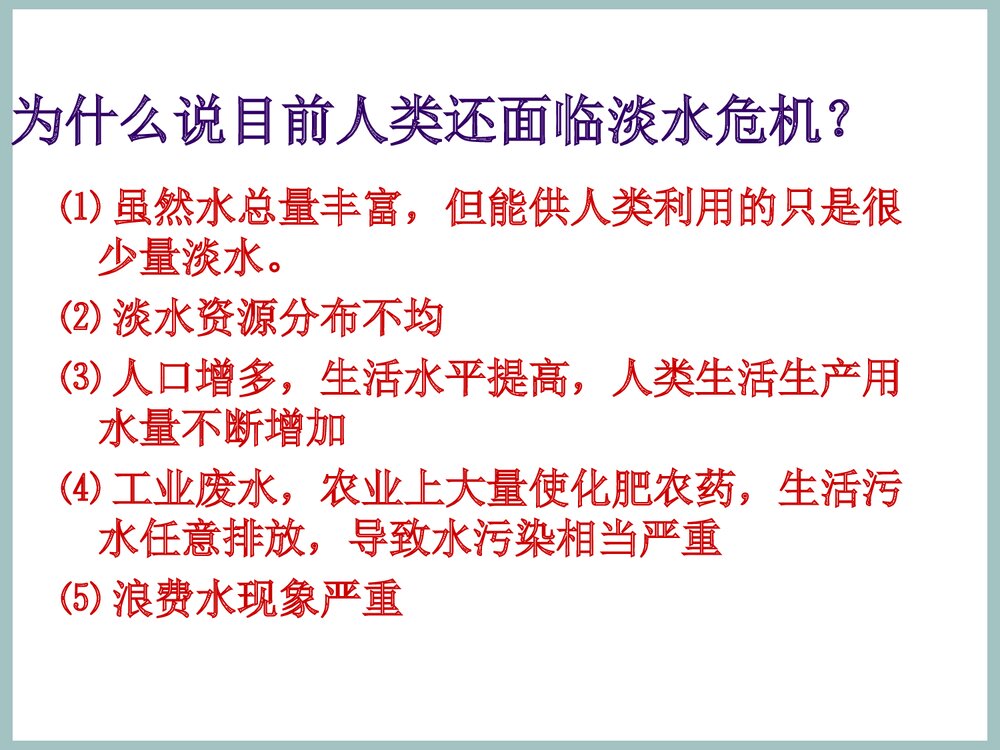 初中化学知识《课题1 爱护水资源》PPT课件下载4