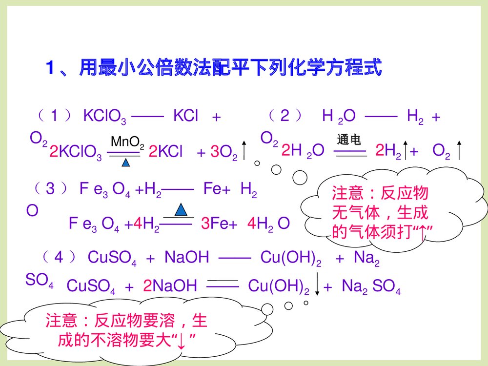 化学方程式的配平方法PPT课件下载9