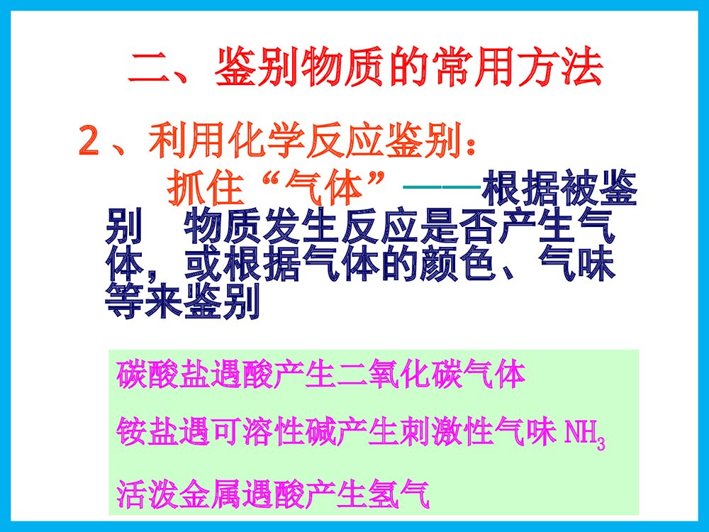初中化学常见物质的检验和鉴别PPT课件下载7