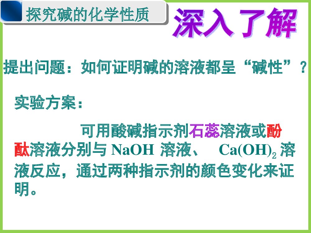 九年级化学《探究碱的化学性质》教学PPT课件下载7