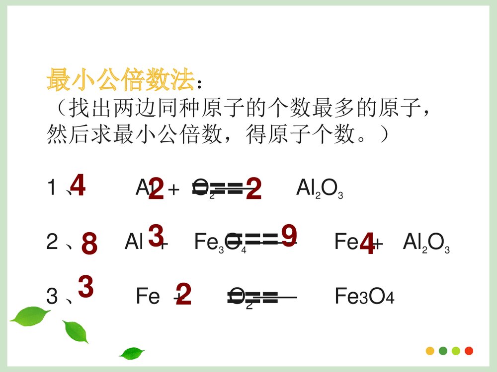 化学方程式的配平方法PPT课件下载6