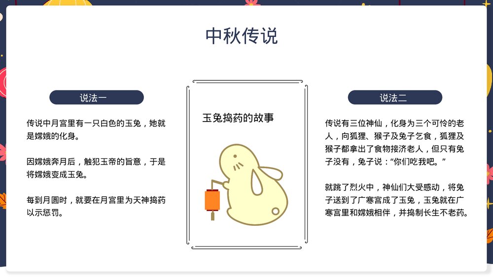 幼儿园中秋节活动主题班会中秋起源PPT课件下载10