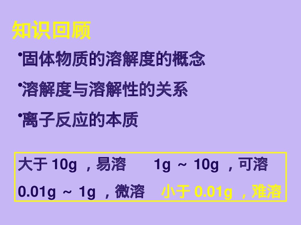 化学知识《第四节 难溶电解质的溶解平衡》化学知识PPT课件下载2
