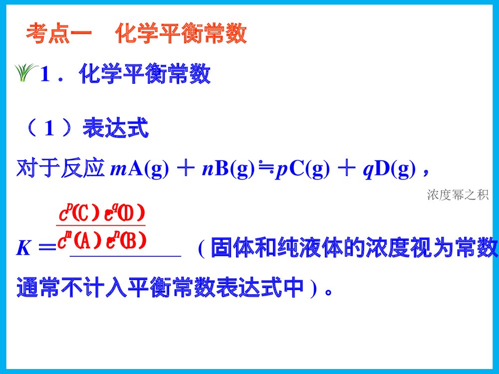《化学平衡常数化学反应进行的方向》高三化学一轮复习PPT课件7