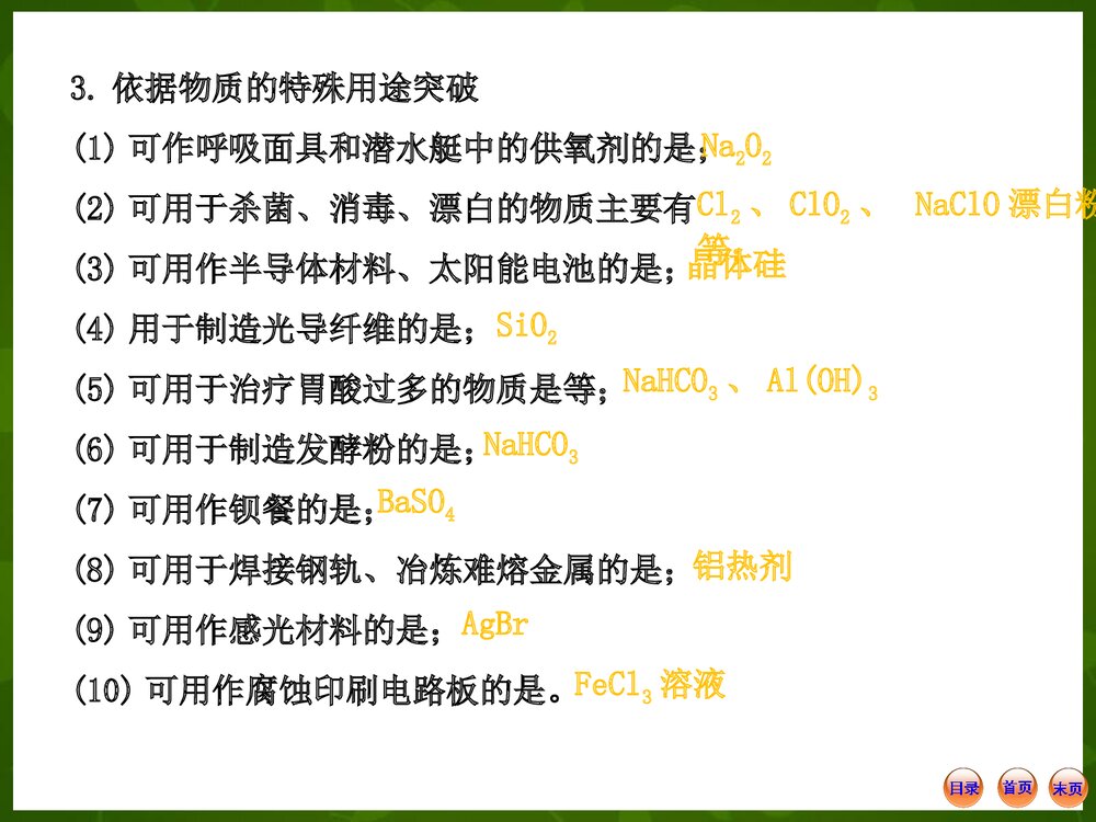 高一化学无机推断题的突破口PPT课件5