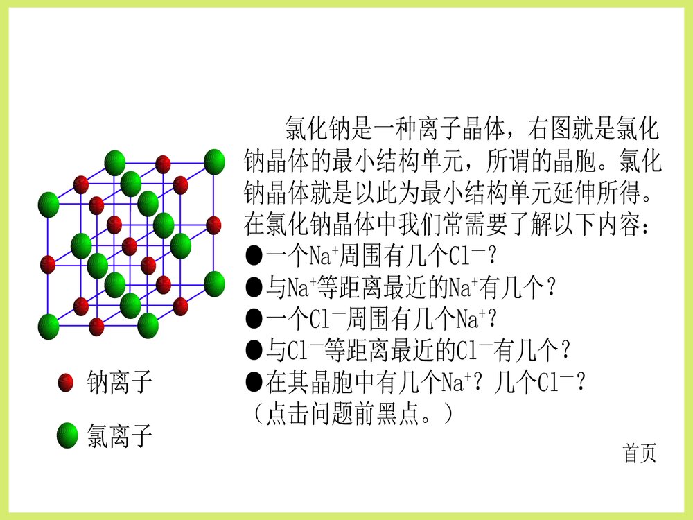《氯化钠的晶体结构》高中化学PPT课件2