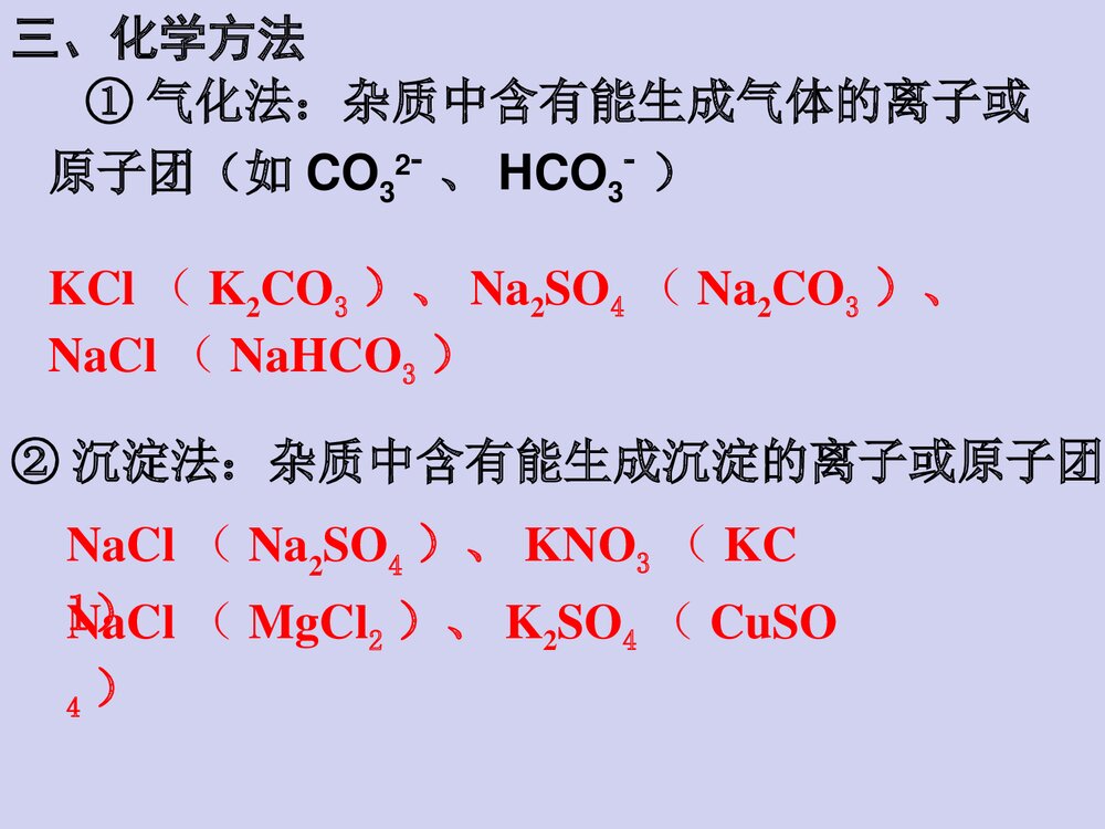 初中化学混合物除杂专题复习PPT课件4
