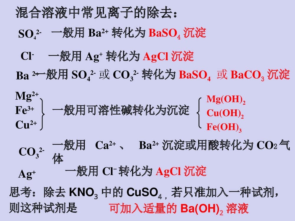 初中化学混合物除杂专题复习PPT课件5