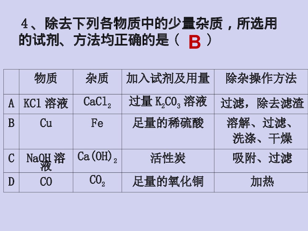 初中化学混合物除杂专题复习PPT课件10