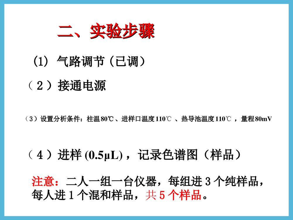 《气相色谱法测定烷烃混合物的组成和含量》华东理工大学实验化学PPT课件9