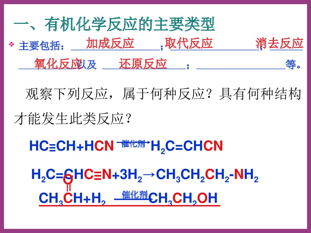 有机化学中还原反应类型PPT课件下载5