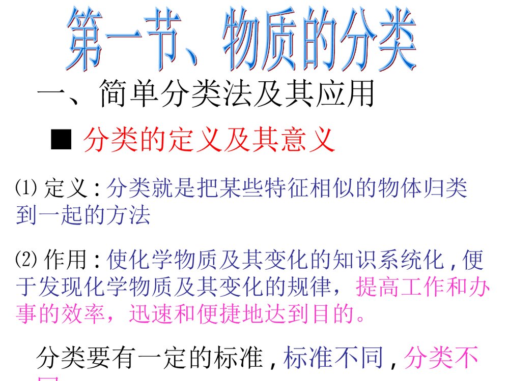 化学必修一物质的分类PPT课件下载8