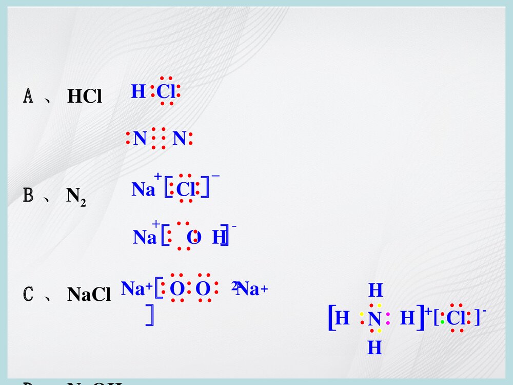 化学电子式书写方法PPT课件下载8