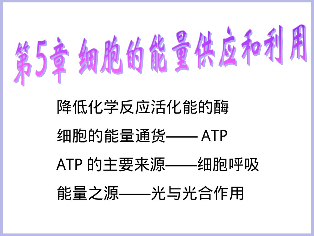 降低化学反应活化能的酶PPT课件1