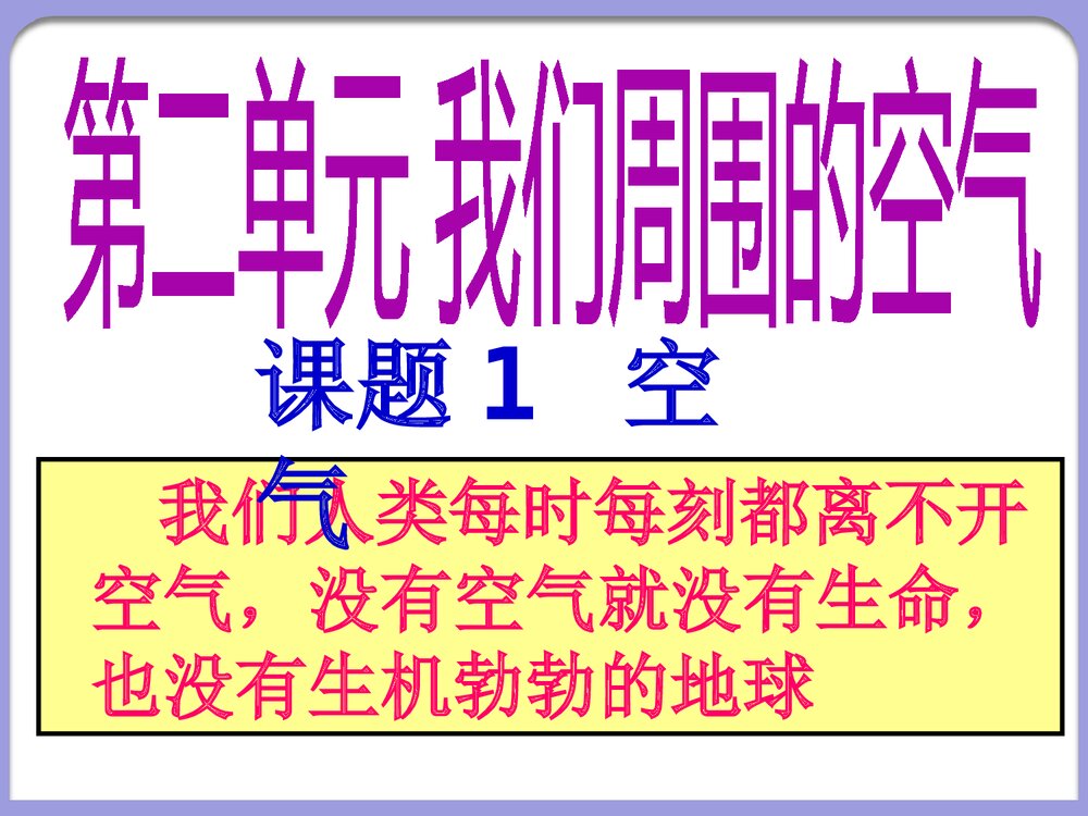 九年级化学上册《第二单元 我们周围的空气》PPT课件下载1