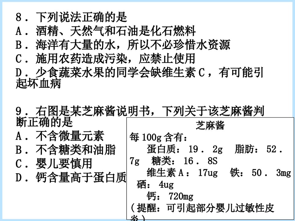 化学毕业考试PPT课件下载6