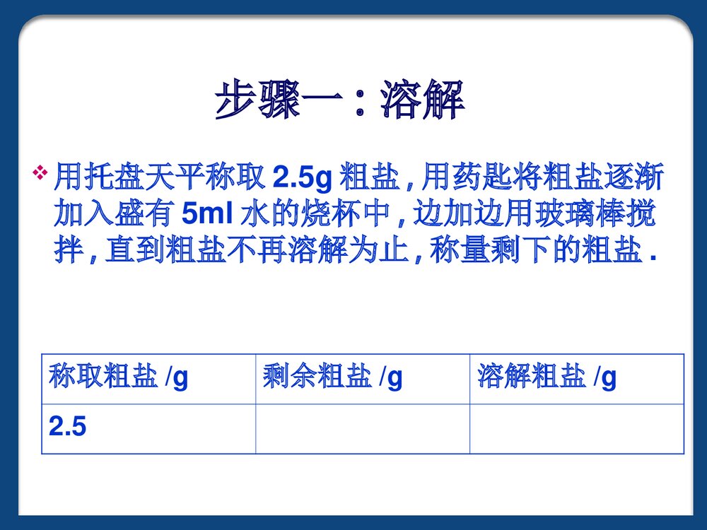 初中化学《粗盐提纯步骤》PPT课件下载4