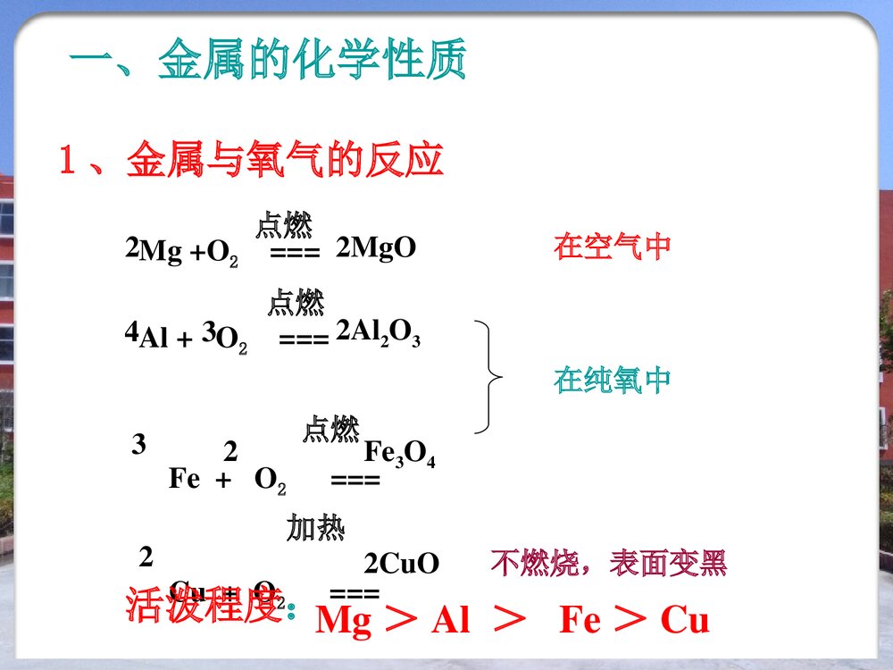 九年级化学《金属的化学性质》PPT课件7