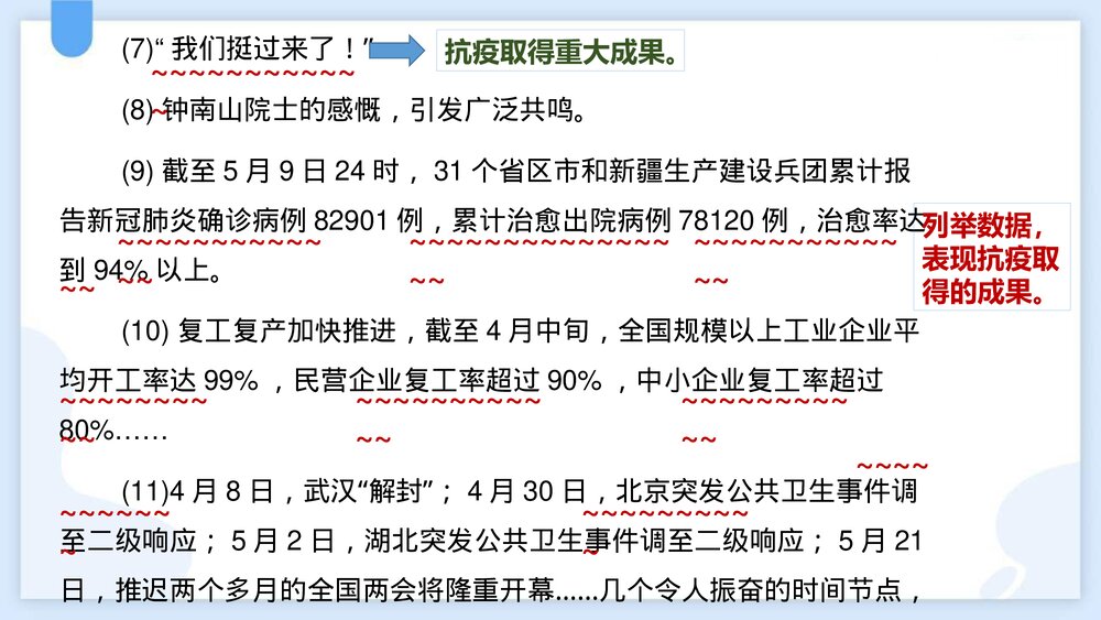 《在民族复兴的历史丰碑上2020中国抗疫记》统编版高中语文选择性必修上册PPT课件7