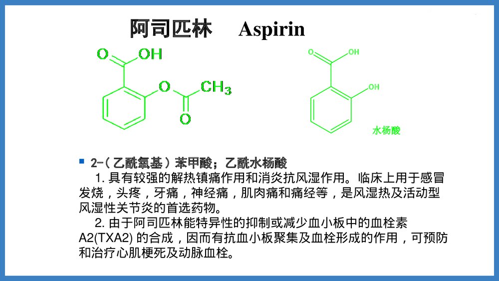 阿司匹林药化PPT课件下载5