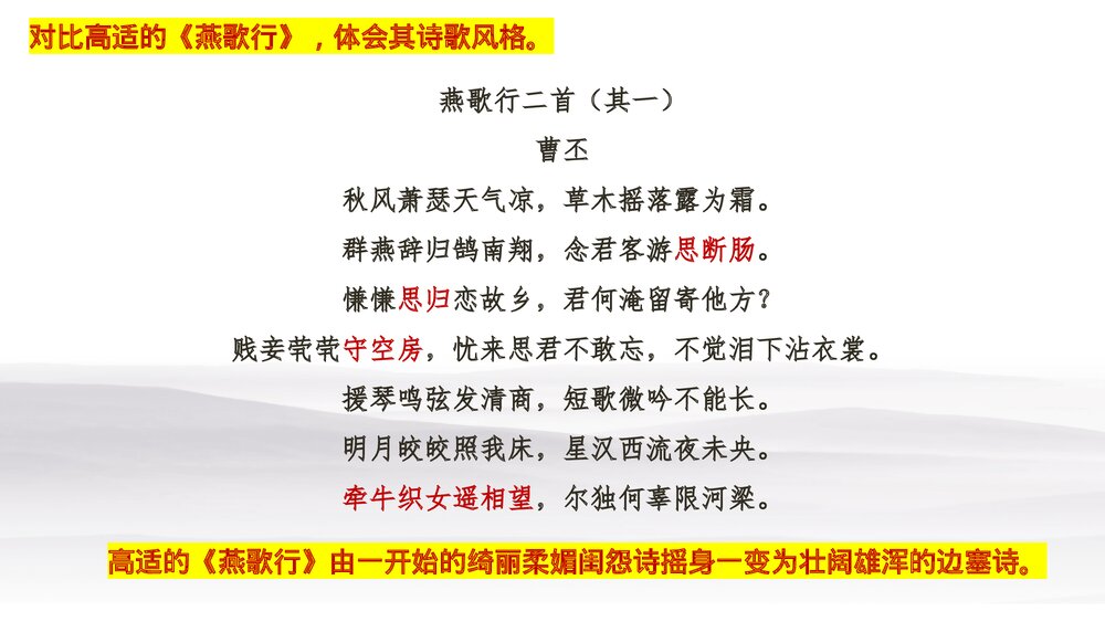 《燕歌行》高中语文选择性必修中册PPT课件9