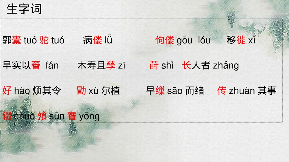 《种树郭橐驼传》高中语文统编版选择性必修下册PPT课件10