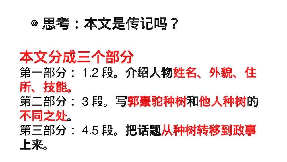 高中语文统编版选择性必修下册《种树郭橐驼传》PPT课件6