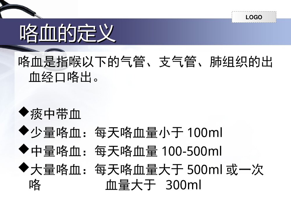 咯血的护理PPT课件下载2