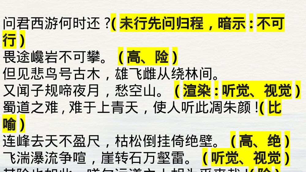 《蜀道难》统编版高中语文选择性必修下册PPT课件10