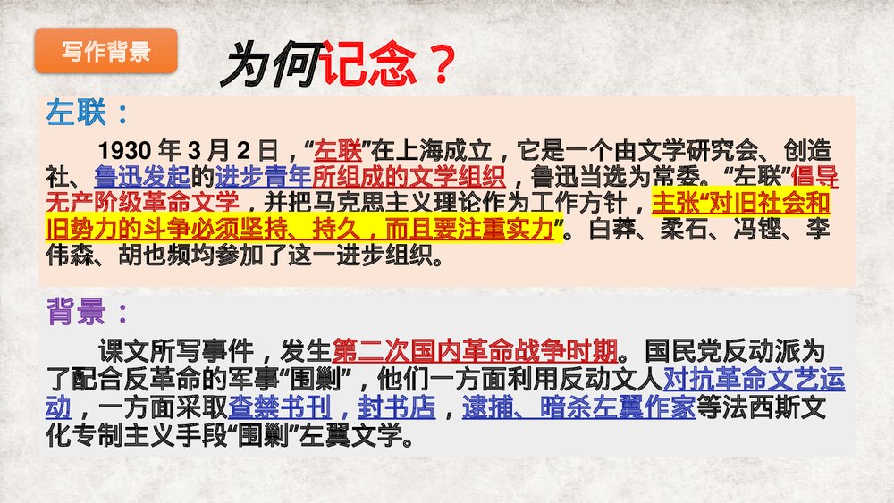 《为了忘却的记念》高中语文选择性必修中册PPT课件5