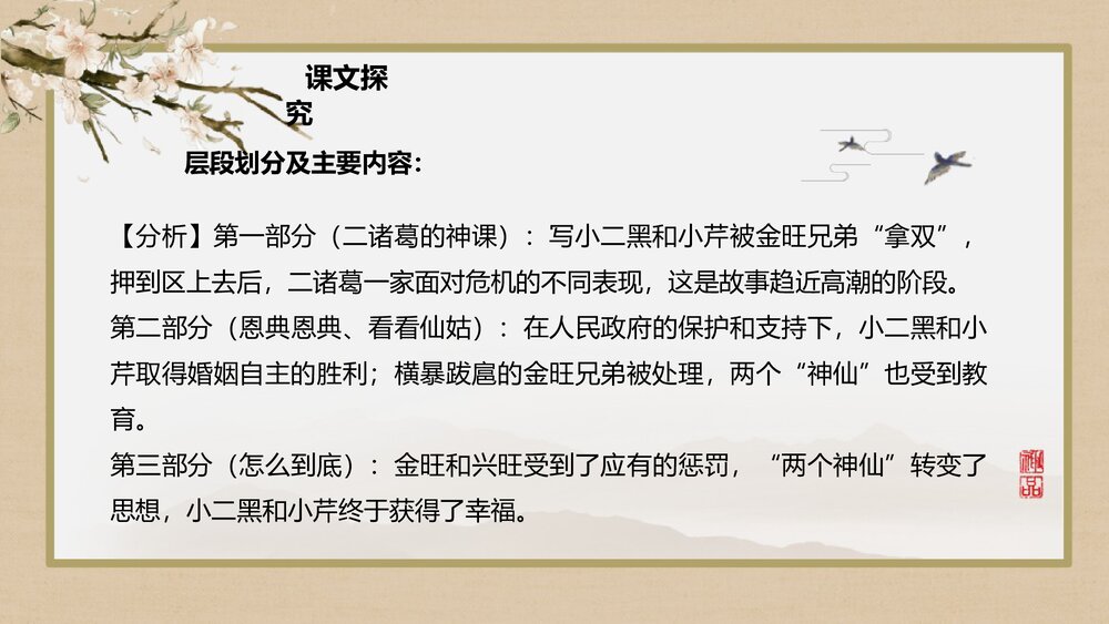 《小二黑结婚》高中语文统编版选择性必修中册PPT教学课件8