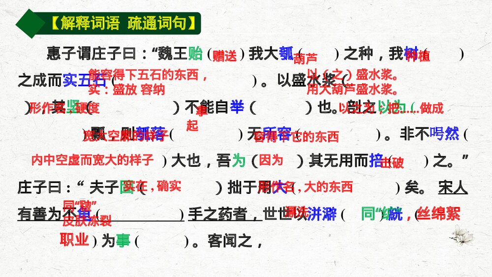 《五石之瓠》高中语文选择性必修上册PPT课件6