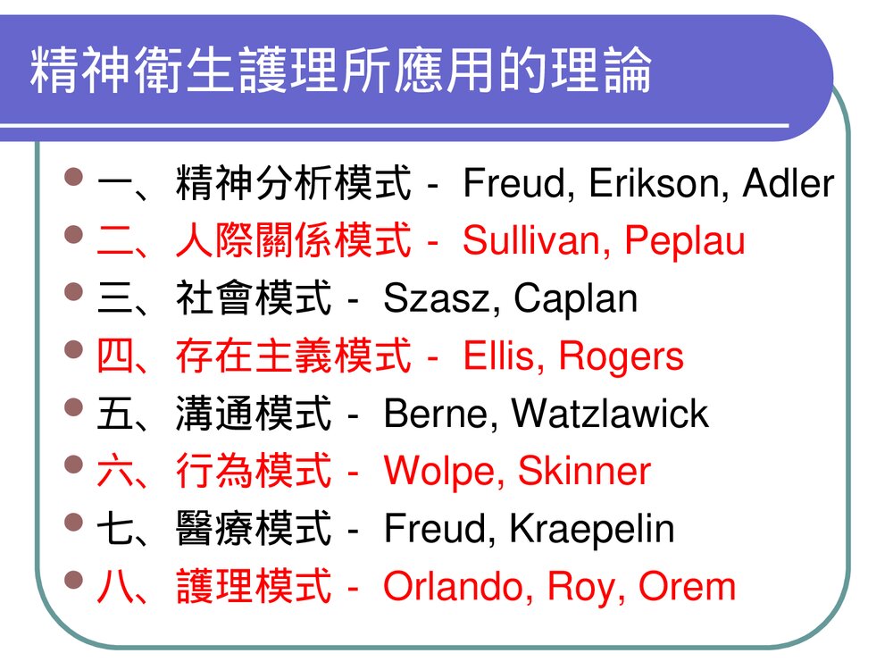 精神卫生护理的基本概念PPT课件7